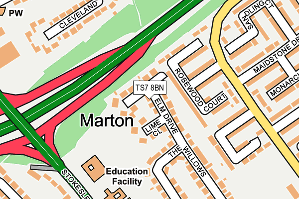 TS7 8BN map - OS OpenMap – Local (Ordnance Survey)