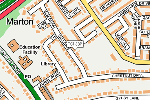 TS7 8BP map - OS OpenMap – Local (Ordnance Survey)