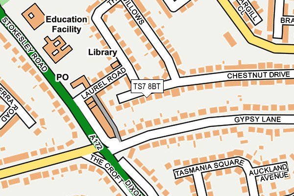 TS7 8BT map - OS OpenMap – Local (Ordnance Survey)