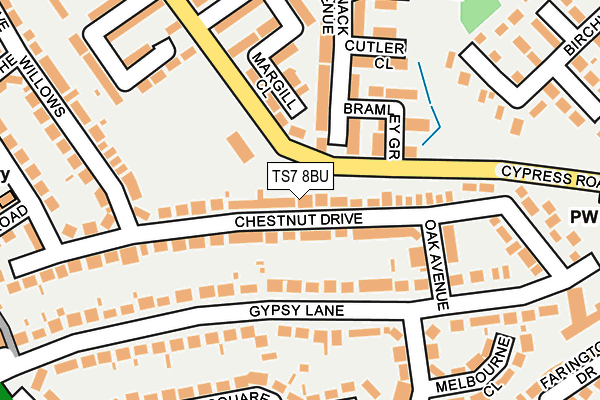 TS7 8BU map - OS OpenMap – Local (Ordnance Survey)