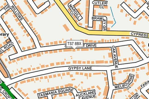 TS7 8BX map - OS OpenMap – Local (Ordnance Survey)