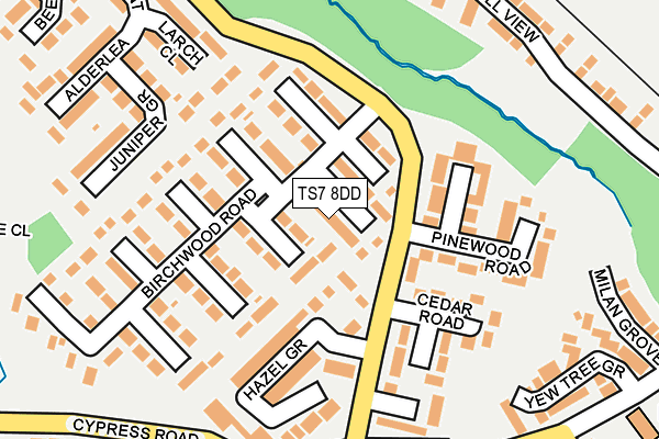 TS7 8DD map - OS OpenMap – Local (Ordnance Survey)