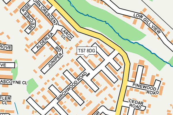 TS7 8DG map - OS OpenMap – Local (Ordnance Survey)