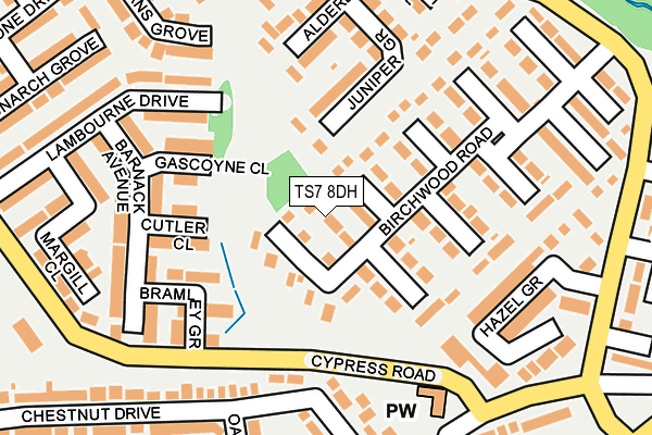 TS7 8DH map - OS OpenMap – Local (Ordnance Survey)