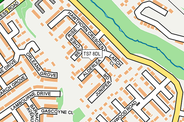 TS7 8DL map - OS OpenMap – Local (Ordnance Survey)