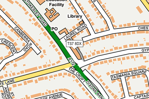 TS7 8DX map - OS OpenMap – Local (Ordnance Survey)