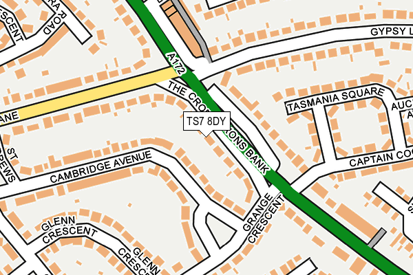 TS7 8DY map - OS OpenMap – Local (Ordnance Survey)