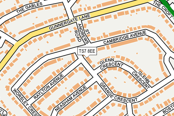 TS7 8EE map - OS OpenMap – Local (Ordnance Survey)