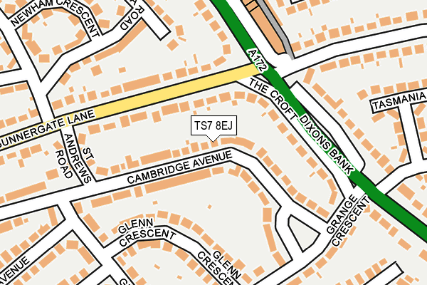 TS7 8EJ map - OS OpenMap – Local (Ordnance Survey)