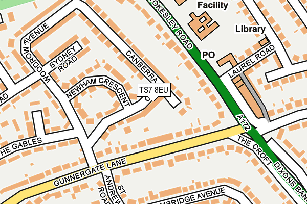 TS7 8EU map - OS OpenMap – Local (Ordnance Survey)