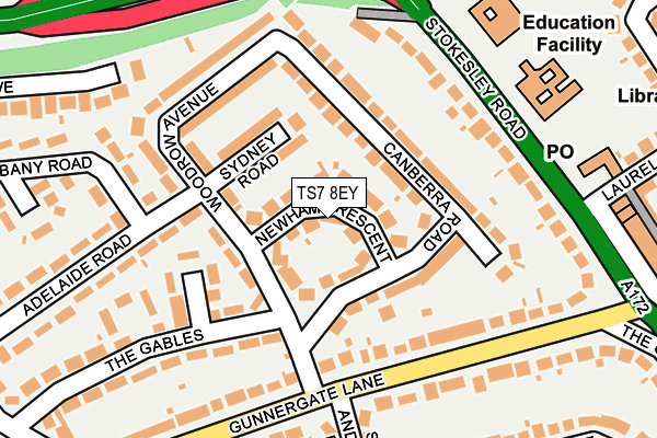 TS7 8EY map - OS OpenMap – Local (Ordnance Survey)