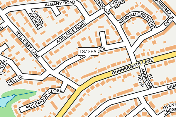 TS7 8HA map - OS OpenMap – Local (Ordnance Survey)