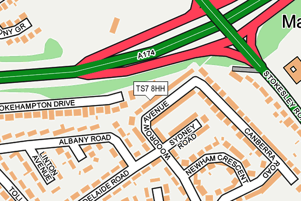 TS7 8HH map - OS OpenMap – Local (Ordnance Survey)