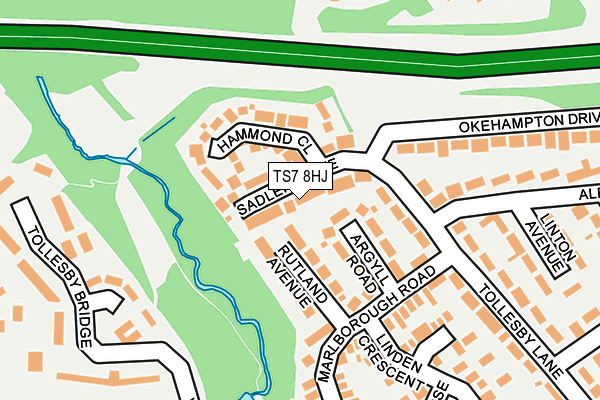 TS7 8HJ map - OS OpenMap – Local (Ordnance Survey)