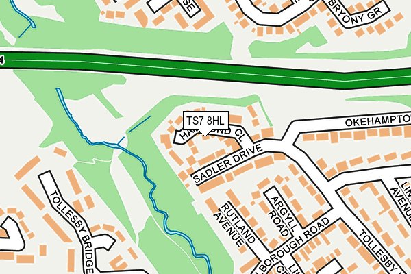 TS7 8HL map - OS OpenMap – Local (Ordnance Survey)