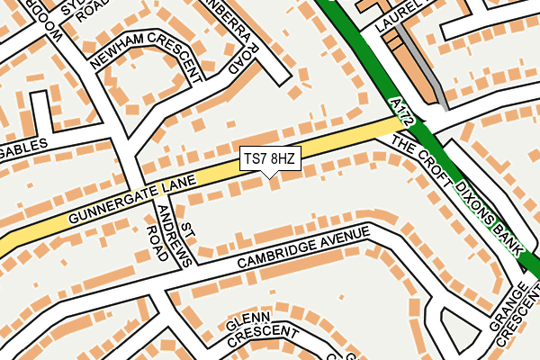 TS7 8HZ map - OS OpenMap – Local (Ordnance Survey)