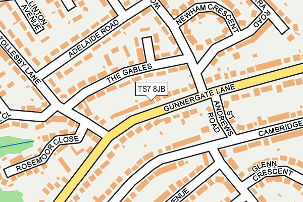 TS7 8JB map - OS OpenMap – Local (Ordnance Survey)