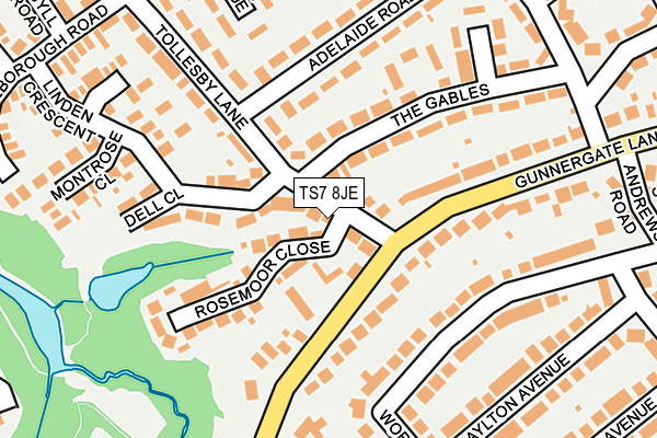 TS7 8JE map - OS OpenMap – Local (Ordnance Survey)