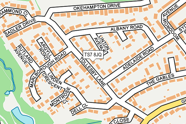 TS7 8JQ map - OS OpenMap – Local (Ordnance Survey)