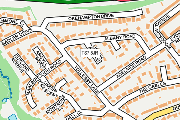 TS7 8JR map - OS OpenMap – Local (Ordnance Survey)