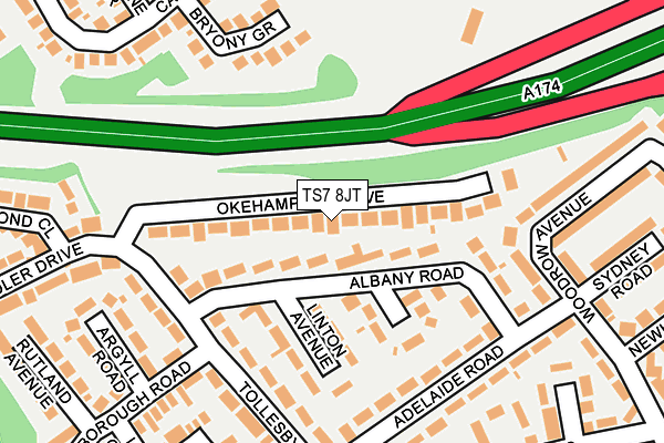 TS7 8JT map - OS OpenMap – Local (Ordnance Survey)