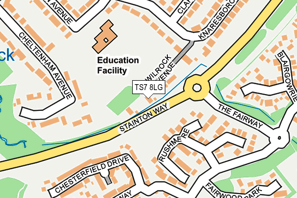 TS7 8LG map - OS OpenMap – Local (Ordnance Survey)
