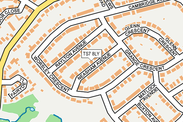 TS7 8LY map - OS OpenMap – Local (Ordnance Survey)