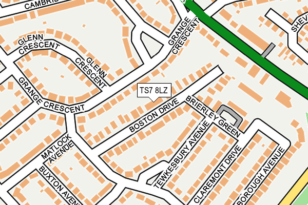 TS7 8LZ map - OS OpenMap – Local (Ordnance Survey)