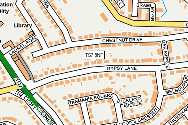 TS7 8NF map - OS OpenMap – Local (Ordnance Survey)