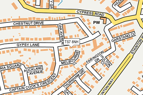 TS7 8NH map - OS OpenMap – Local (Ordnance Survey)