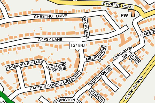 TS7 8NJ map - OS OpenMap – Local (Ordnance Survey)