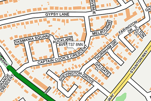 TS7 8NN map - OS OpenMap – Local (Ordnance Survey)