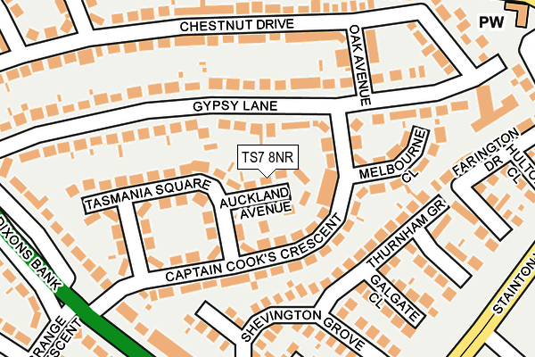 TS7 8NR map - OS OpenMap – Local (Ordnance Survey)