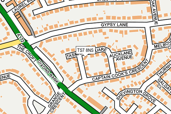 TS7 8NS map - OS OpenMap – Local (Ordnance Survey)