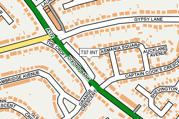 TS7 8NT map - OS OpenMap – Local (Ordnance Survey)