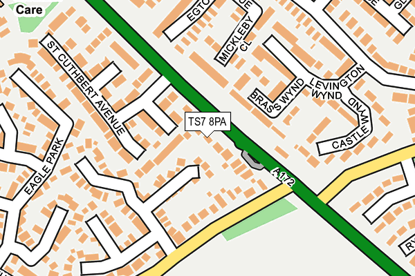 TS7 8PA map - OS OpenMap – Local (Ordnance Survey)