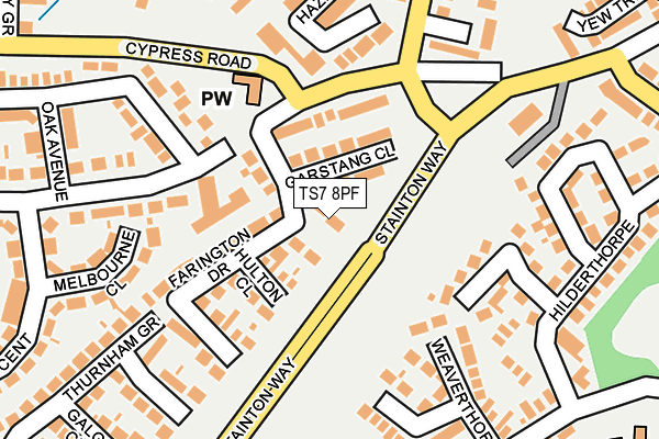 TS7 8PF map - OS OpenMap – Local (Ordnance Survey)
