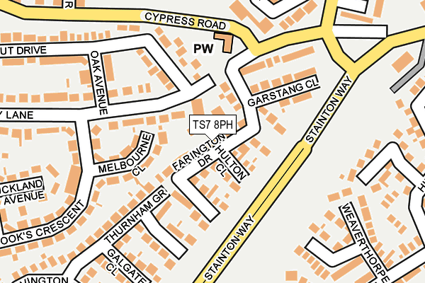 TS7 8PH map - OS OpenMap – Local (Ordnance Survey)