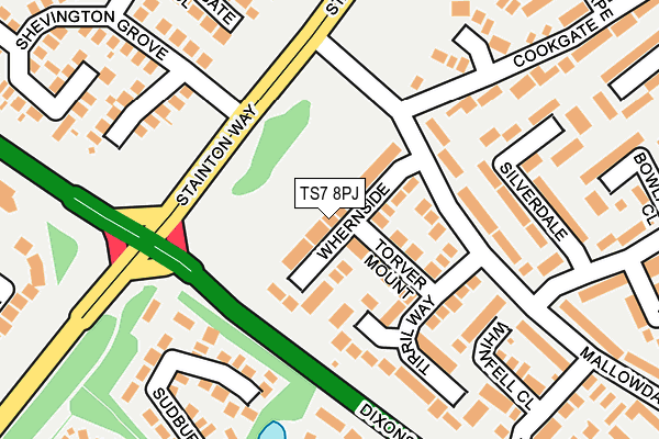 TS7 8PJ map - OS OpenMap – Local (Ordnance Survey)