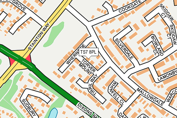 TS7 8PL map - OS OpenMap – Local (Ordnance Survey)
