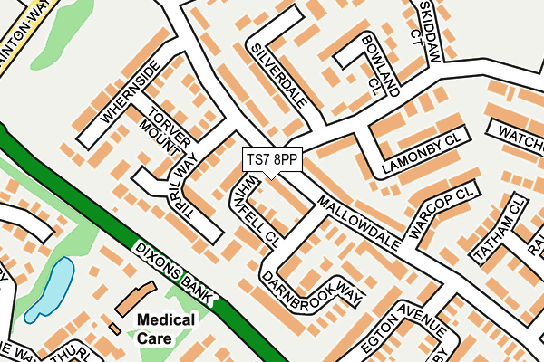 TS7 8PP map - OS OpenMap – Local (Ordnance Survey)