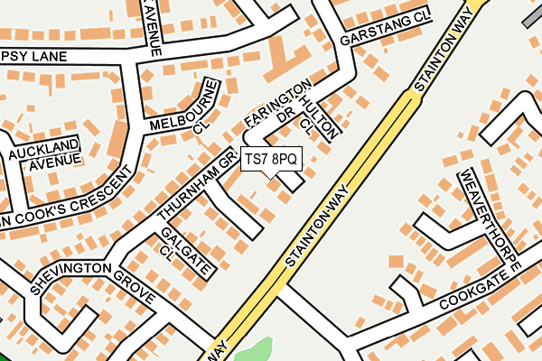 TS7 8PQ map - OS OpenMap – Local (Ordnance Survey)