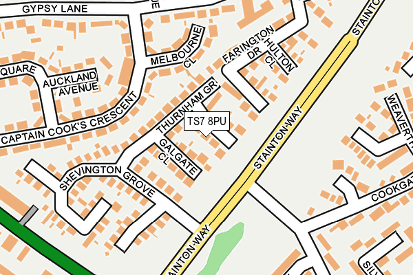 TS7 8PU map - OS OpenMap – Local (Ordnance Survey)