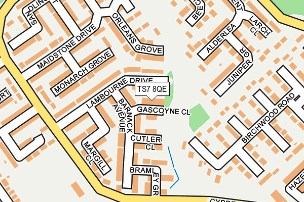 TS7 8QE map - OS OpenMap – Local (Ordnance Survey)