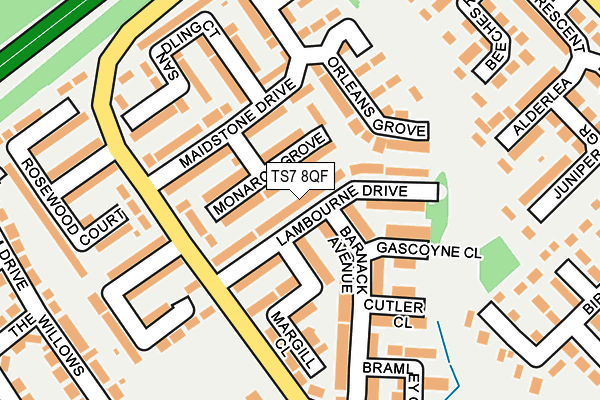 TS7 8QF map - OS OpenMap – Local (Ordnance Survey)