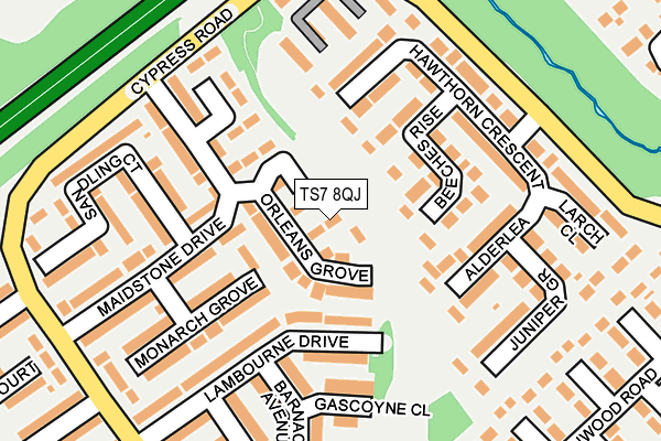 TS7 8QJ map - OS OpenMap – Local (Ordnance Survey)