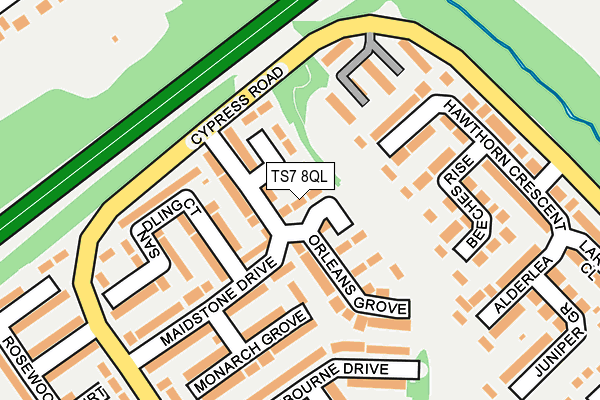 TS7 8QL map - OS OpenMap – Local (Ordnance Survey)