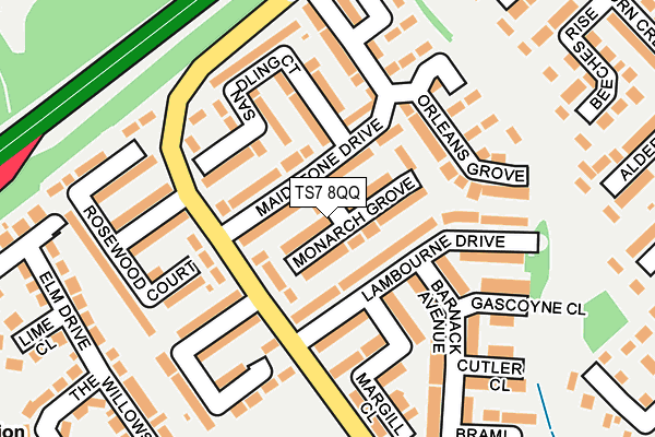 TS7 8QQ map - OS OpenMap – Local (Ordnance Survey)