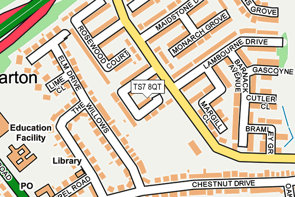 TS7 8QT map - OS OpenMap – Local (Ordnance Survey)