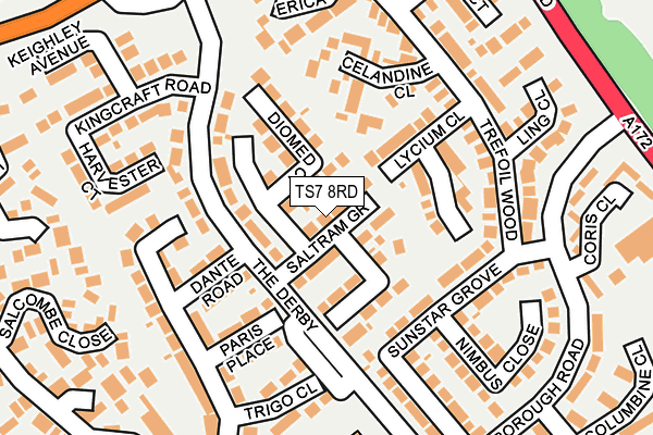 TS7 8RD map - OS OpenMap – Local (Ordnance Survey)